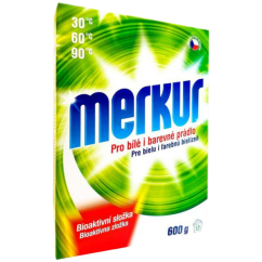 Merkur pro bílé i barevné prádlo, univerzální prací prášek, 600 g