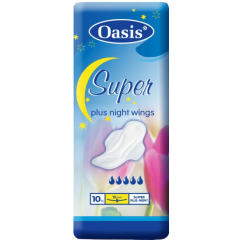 Oasis Super Plus Night Wings dámske vložky, 10 ks