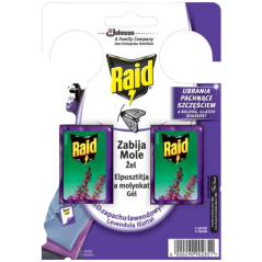 Raid háček proti šatním molům s vůní levandule, 2 ks