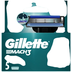 Gillette Mach3 náhradní hlavice, 5 ks