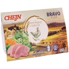 Chejn Bravo PLUS s kuracím a zeleninou pre malé a stredné psy, 325 g