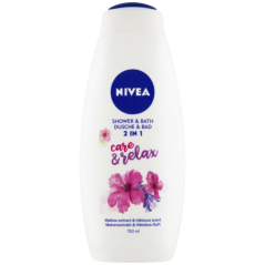 Nivea Care & Relax sprchový gél & pena do kúpeľa, 750 ml