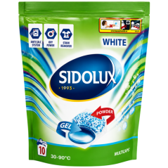 Sidolux Multicaps WHITE pracie kapsule Doypack, na biele prádlo 10ks