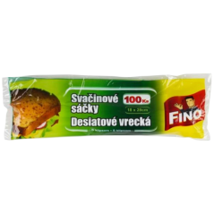 Fino mikroténové sáčky s klipsem 18 x 20 cm, 100 ks, 7µm