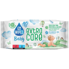 Go Wipes Baby Extra Care dětské vlhčené ubrousky, 60 ks