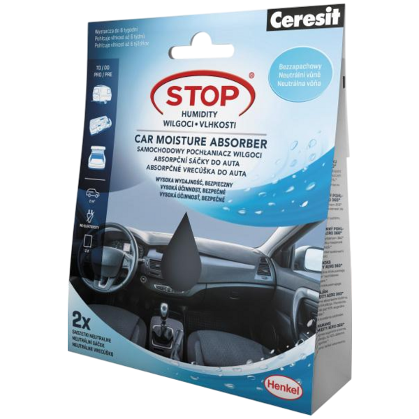 Ceresit Stop Vlhkosti absorpční sáčky do auta, 2× 50 g