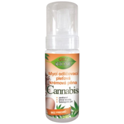 Bione Cosmetics Mycí odličovací pleťové krémová pěna CANNABIS 150 ml