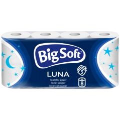 Big Soft Luna 3vrstvý toaletný papier, 8 rolí, 17,6 m rola