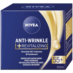 Nivea Anti-Wrinkle Revitalizing 55+ obnovující noční krém proti vráskám, 50 ml