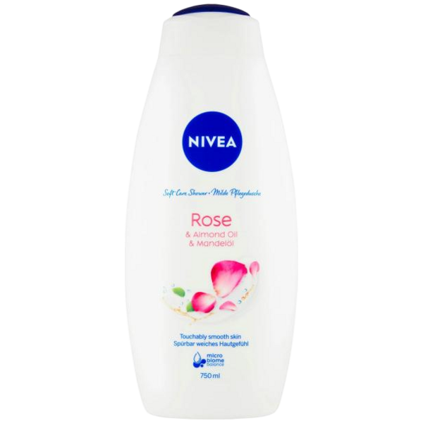 Nivea Rose & Almond oil sprchový gel, 750 ml