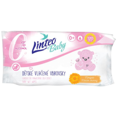 Linteo Baby měsíček lékařský vlhčené ubrousky, 120 ks