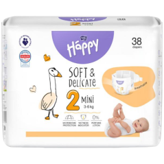Bella Happy Mimi 2 detské plienky jednorazové 3-6 kg 38 ks