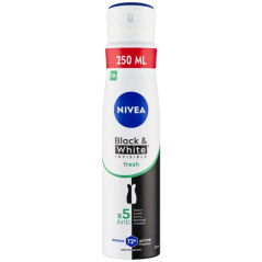 Nivea Black & White Invisible Fresh antiperspirant ve spreji, 250 ml
