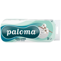 Paloma 3vrstvý toaletný papier Pure White, 10 rolí