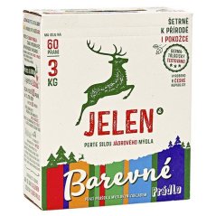 Jelen mydlový prací prášok na farebné prádlo 3 kg 60PD