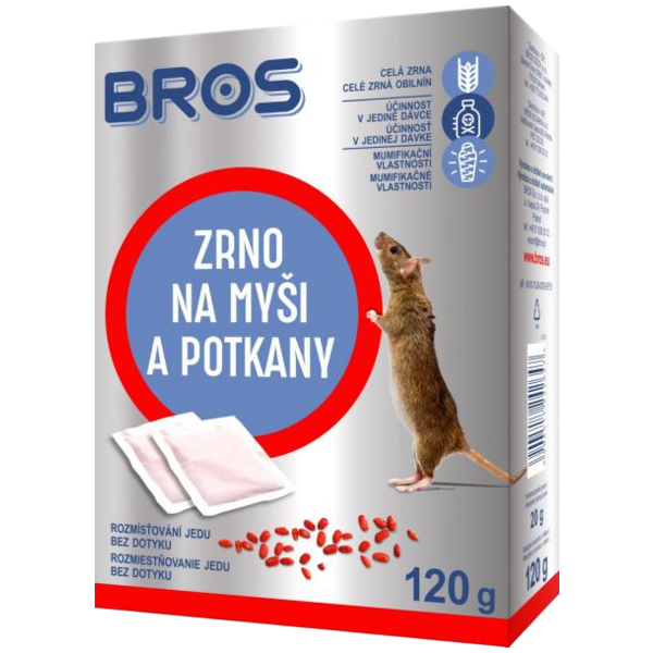 Bros zrno na myši, krysy a potkany, 120 g