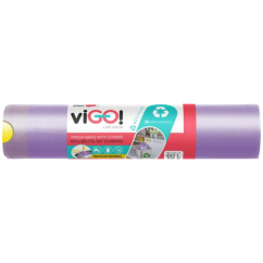 viGO pytle na odpad zatahovací 60 l fialové 10 ks