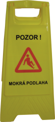 Výstražná cedule - pozor mokrá podlaha