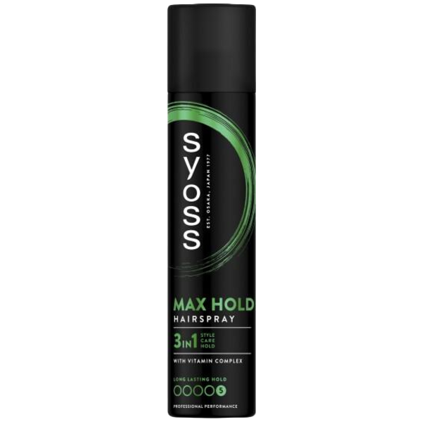 Syoss Max Hold Lak na vlasy pro mega silnou fixaci 5, 300 ml
