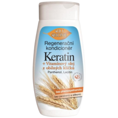 Regenerační kondicionér KERATIN + VITAMÍNOVÝ OLEJ Z OBILNÝCH KLÍČKŮ 260 ml