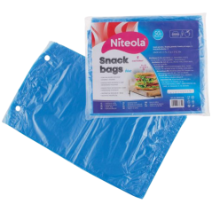 Niteola svačinové sáčky, HDPE, 20 × 30 cm, síla 12 µ, modré, 50 ks