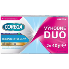 Corega Original fixačný krém na umelý chrup extra silný 2 x 40 g