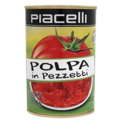Polpa in Pezzetti - krájané lúpané paradajky 400g