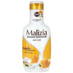 Malizia koupelová a sprchová pěna Honey and Ginger 1000 ml