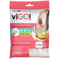 viGO jednorazové mikroténové rukavice, 100 ks