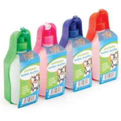 Pets Play cestovná fľaša na vodu pre psy, mix farieb 300ml