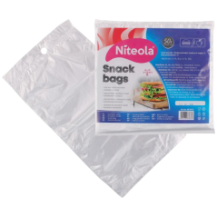 Niteola svačinové sáčky, HDPE, 16 × 24 cm, síla 8 µ, čiré, 50 ks