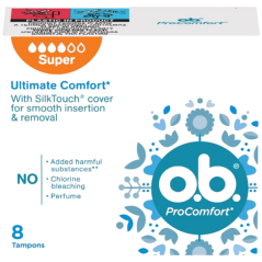 O.B. ProComfort Super tampóny, 8 ks