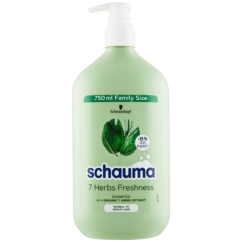 Schauma šampon 7 Herbs Freshness pro normální až mastné vlasy, 750 ml