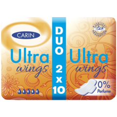 Carine Ultra Wings Duo hygienické vložky, 20 ks
