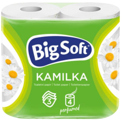 Big Soft Kamilka 3vrstvový toaletný papier, 4 rolky, 16,8 m rolka