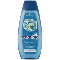 Schauma šampon Men 3v1 mořské minerály a aloe vera, 400 ml