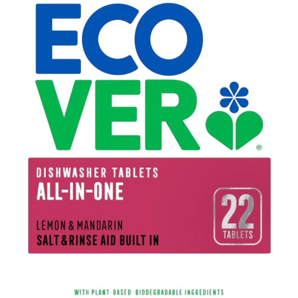 Ecover tablety do myčky All-in-One, 22 ks