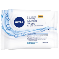 Nivea Micelární čistící pleťové ubrousky 3v1, 25 ks
