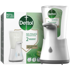 Dettol Jemná Aloe bezdotykový dávkovač mýdla a náplň, 250 ml
