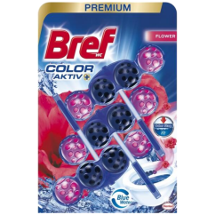 Bref Blue Aktive Fresh Flower, WC kuličky, 3 × 50 g