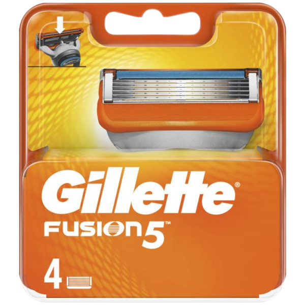Gillette Fusion, náhradní hlavice, balení 4 kusy