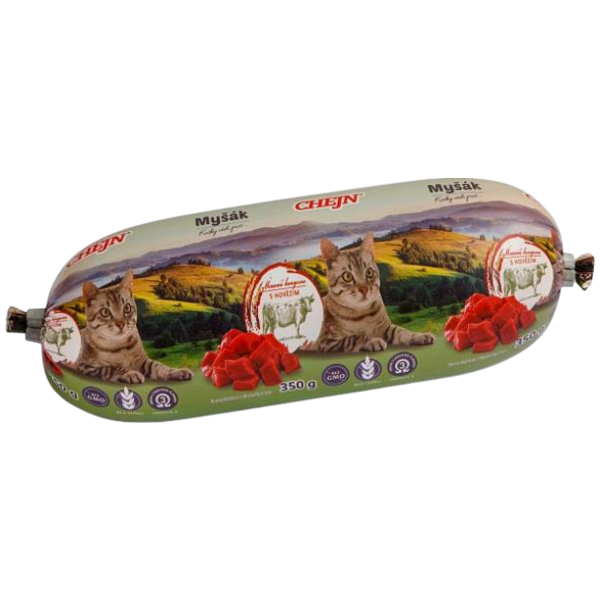 Chejn Myšák s hovězím konzerva pro kočky, 350 g