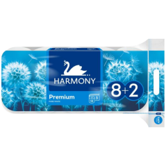 Harmony Premium 3vrstvý toaletní papír, 8+2 rolí, role 17,5 m
