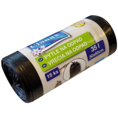 Pytel na odpad černé pevné 35L 15 ks