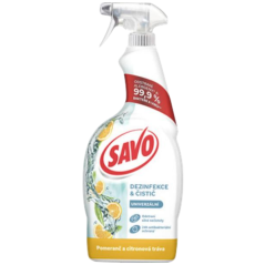 SAVO univerzálny dezinfekčný sprej Pomaranč a Citrónová tráva, 700 ml