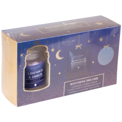 Elysium Spa dárková koupelová kazeta Dreams svíčka 100g + sůl 200g + bomba 50g